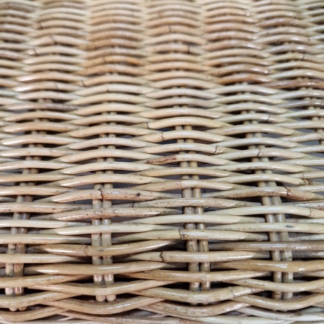 Vintage Rattan Wicker Armchair Small Childs Tub Lounge Seat Boho Retro Mcm photo vinterior