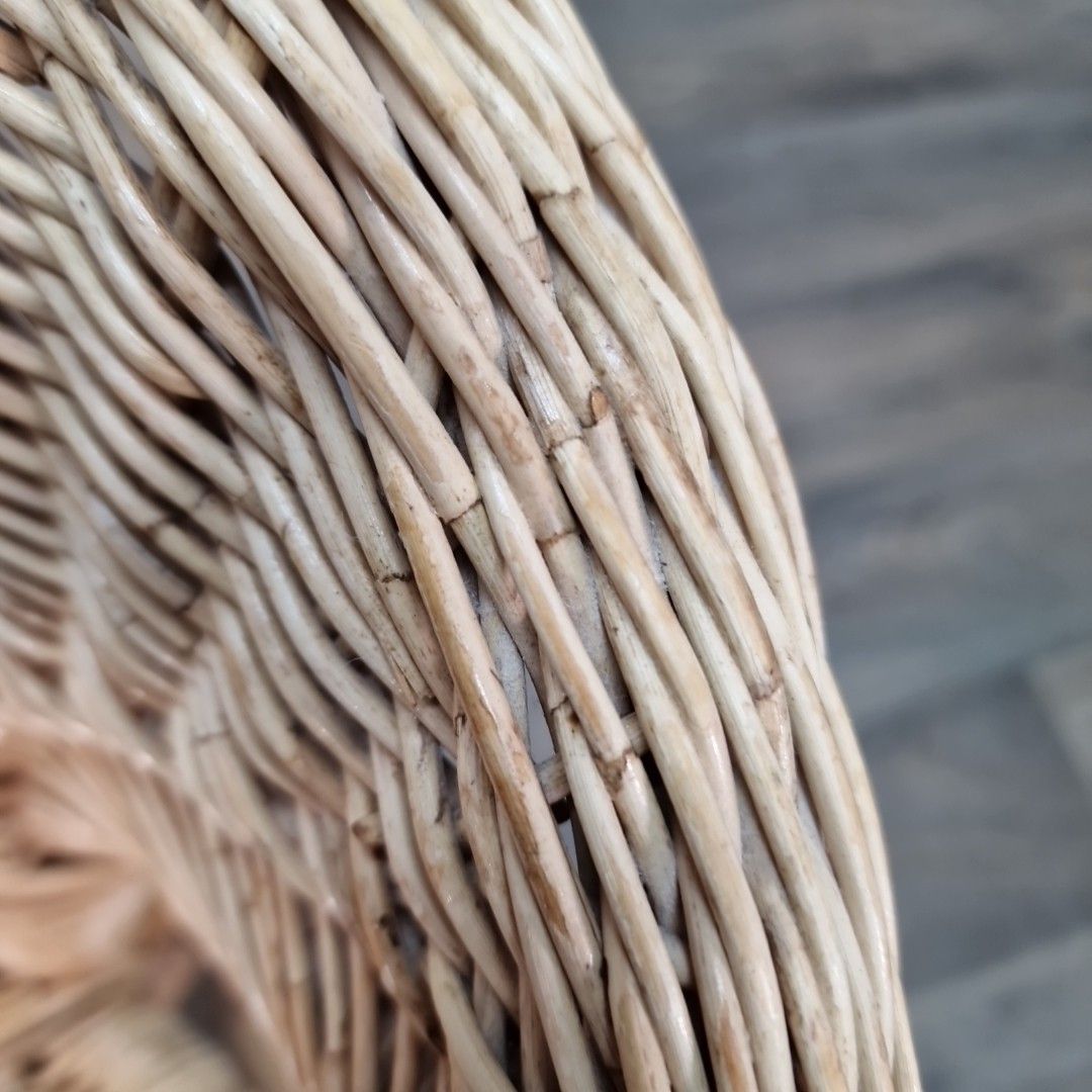 photo for sale Vintage Rattan Wicker Armchair Small Childs Tub Lounge Seat Boho Retro Mcm