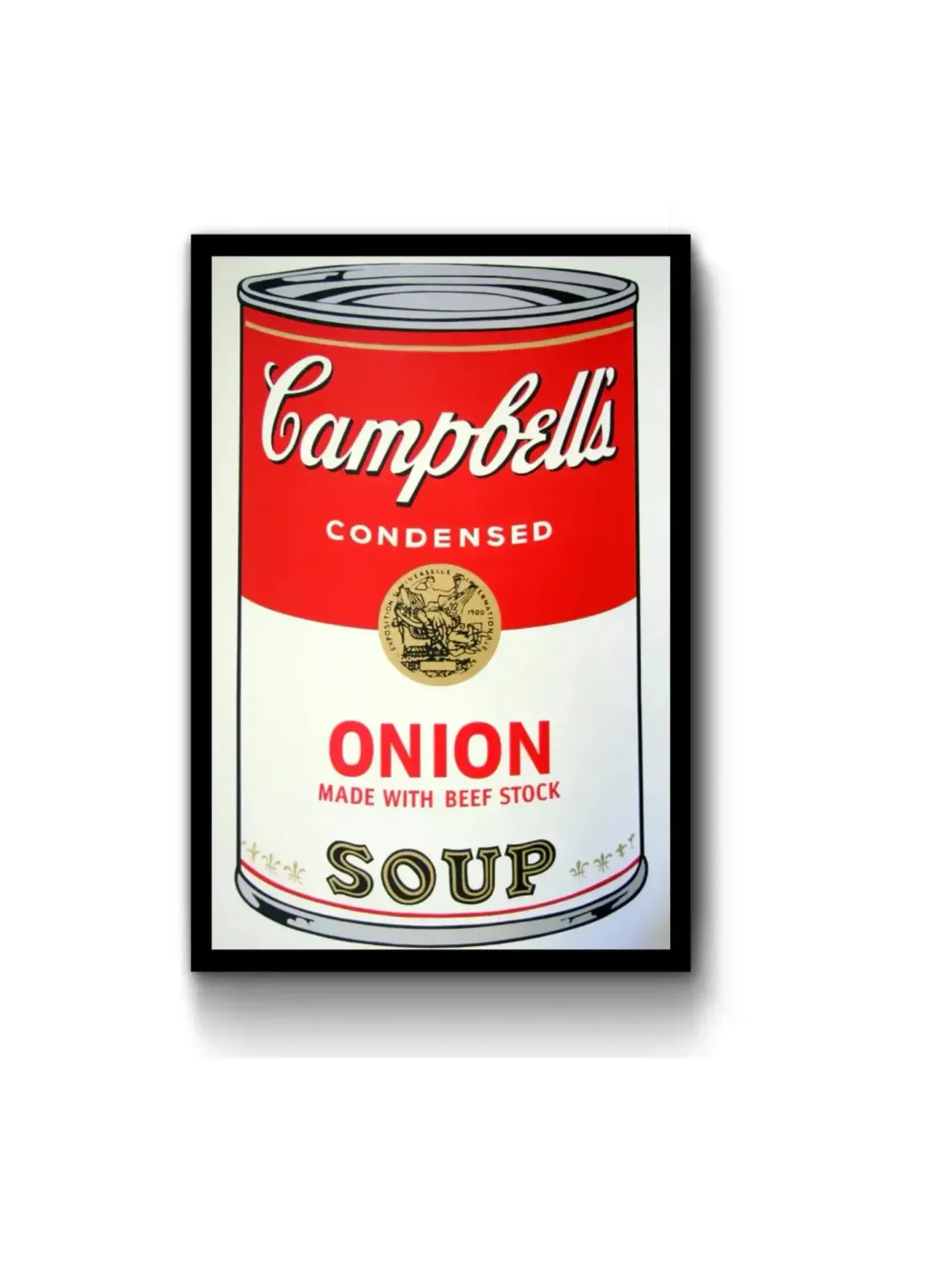 Sunday B. Morning (Andy Warhol), Campbells Onion Soup photo furniture