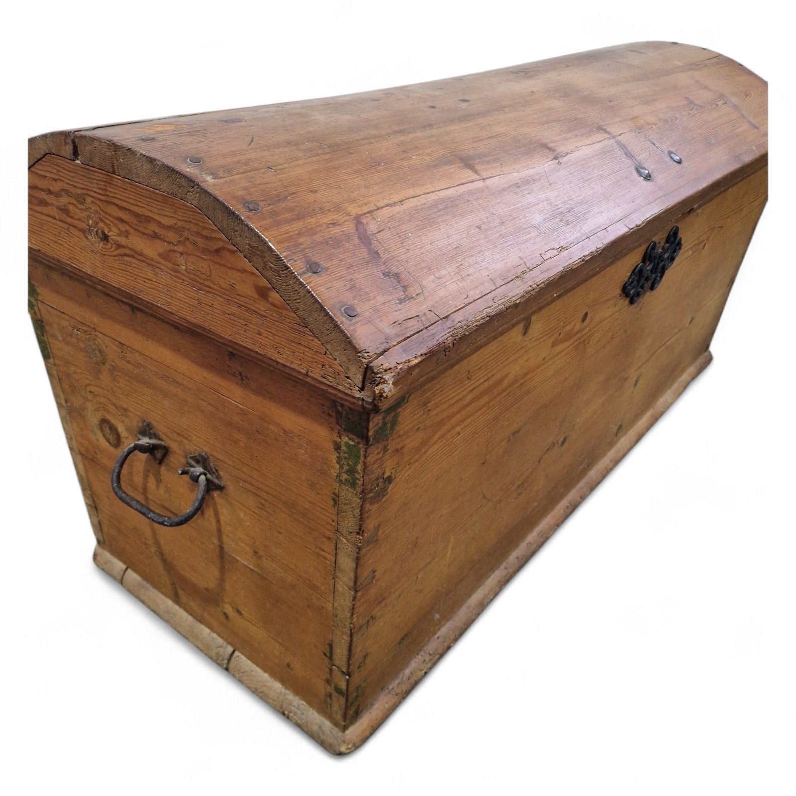photo vinterior Continental Wooden Storage Chest Dome Top Rustic Coffer Blanket Box Large