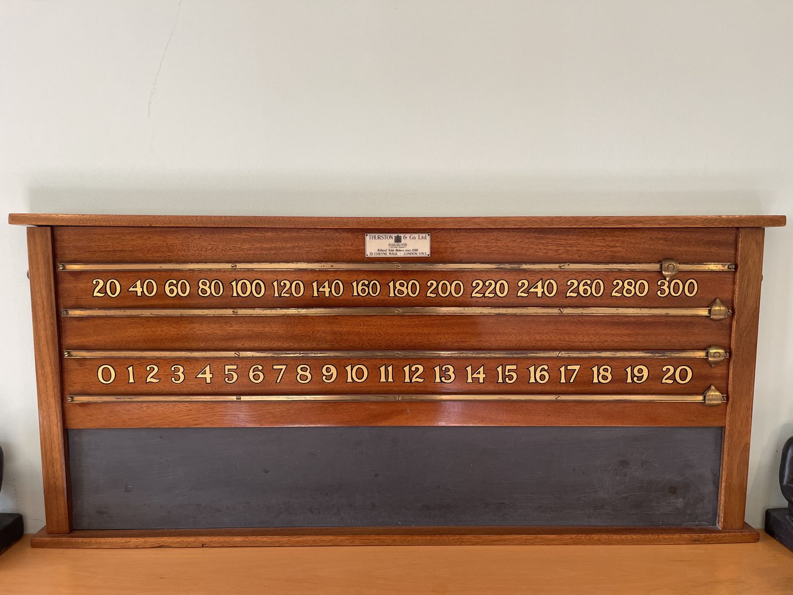 Antique Thurston And Co Ltd Mahogany Snooker And Billiards Score Board Mid 20th Century photo furniture