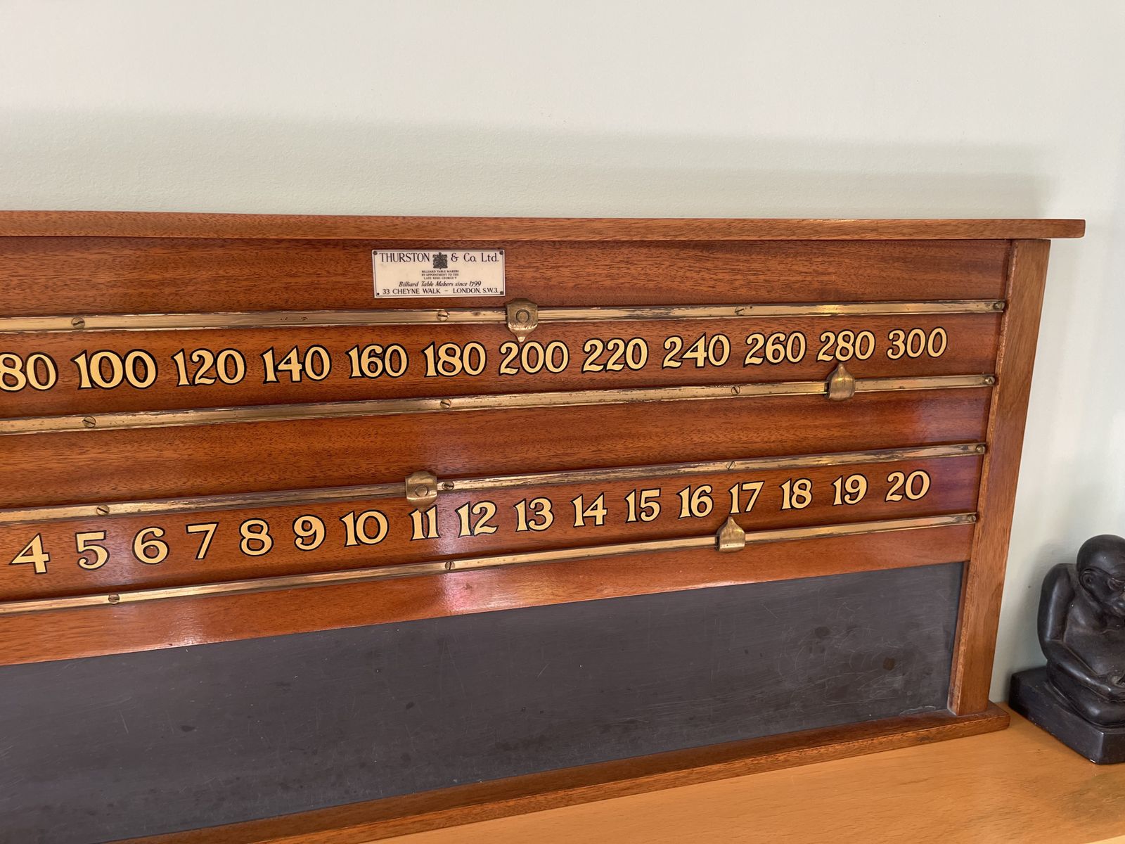 Antique Thurston And Co Ltd Mahogany Snooker And Billiards Score Board Mid 20th Century photo Home Decor