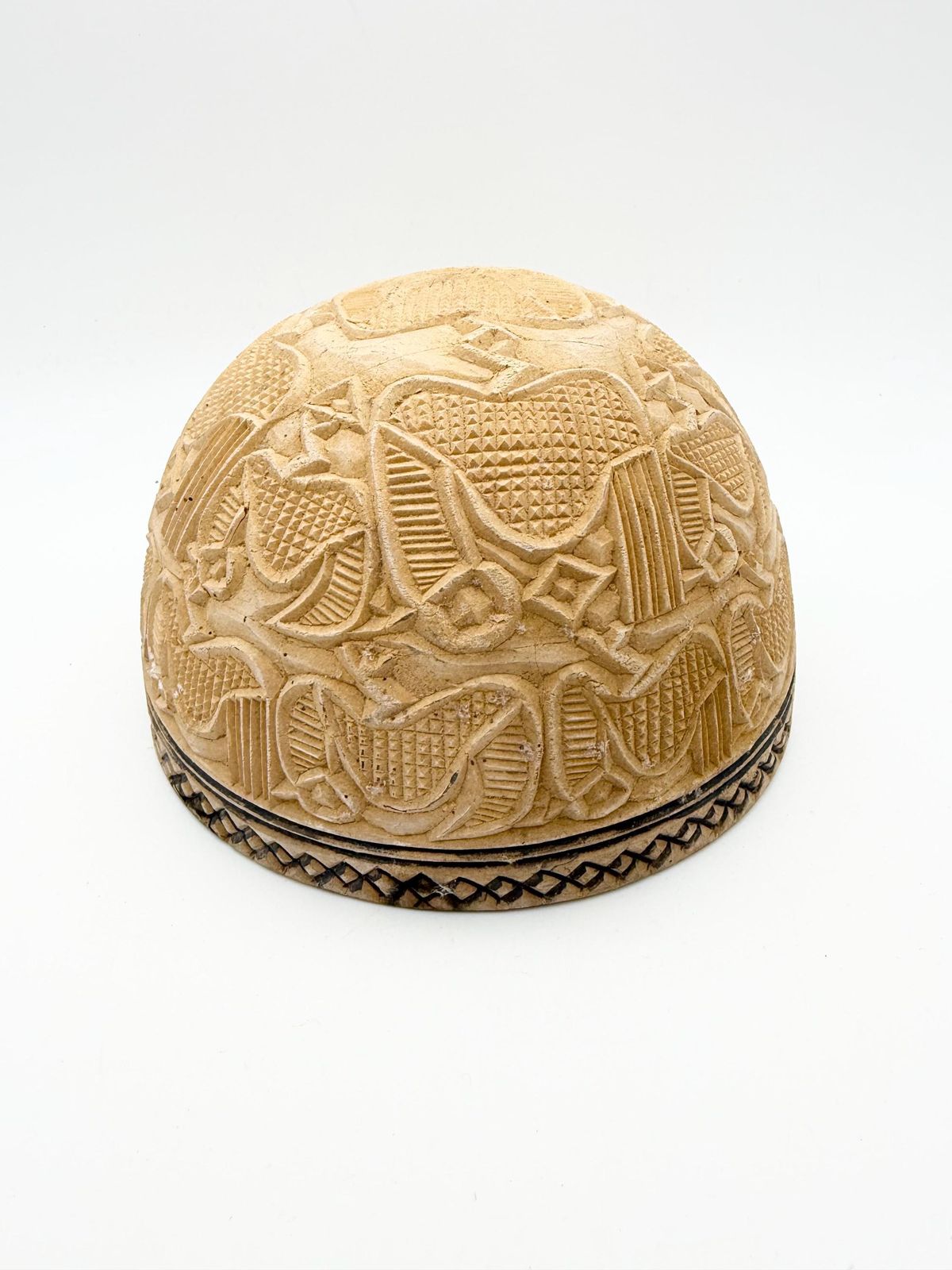 West African Calabash Gourd Bowl, Hand Carved Gourd, Tribal Collectible photo Home Decor