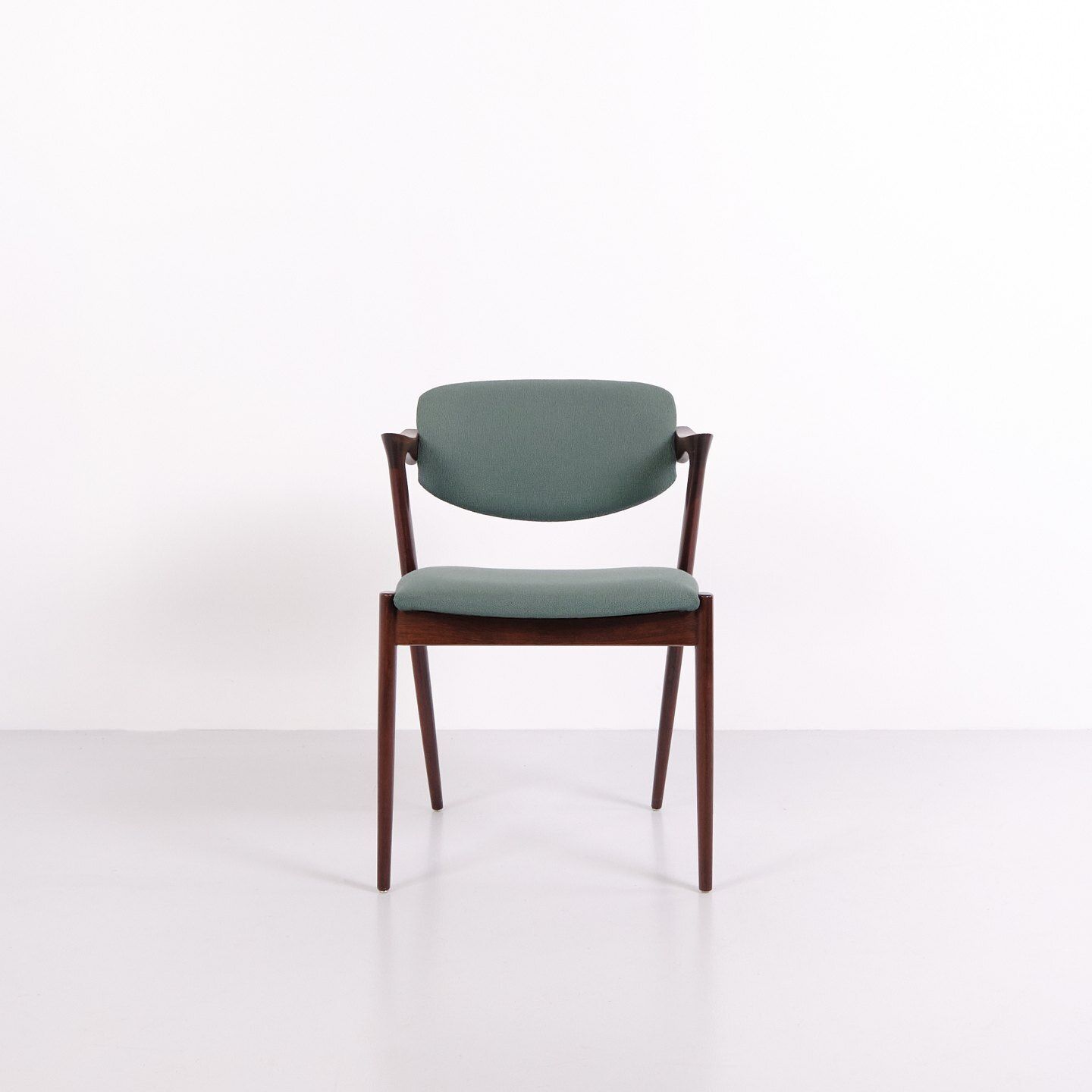 Kai Kristiansen Model 42 Dining Chairs In Rosewood With Turquoise Blue Upholstery, Set Of 6, 1960s photo furniture