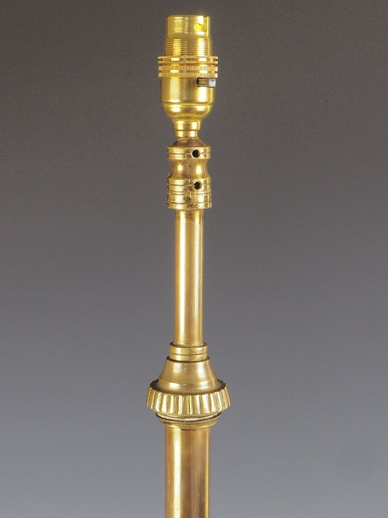 Antique Brass And Copper Rise & Fall Floor Standard Lamp photo vintage