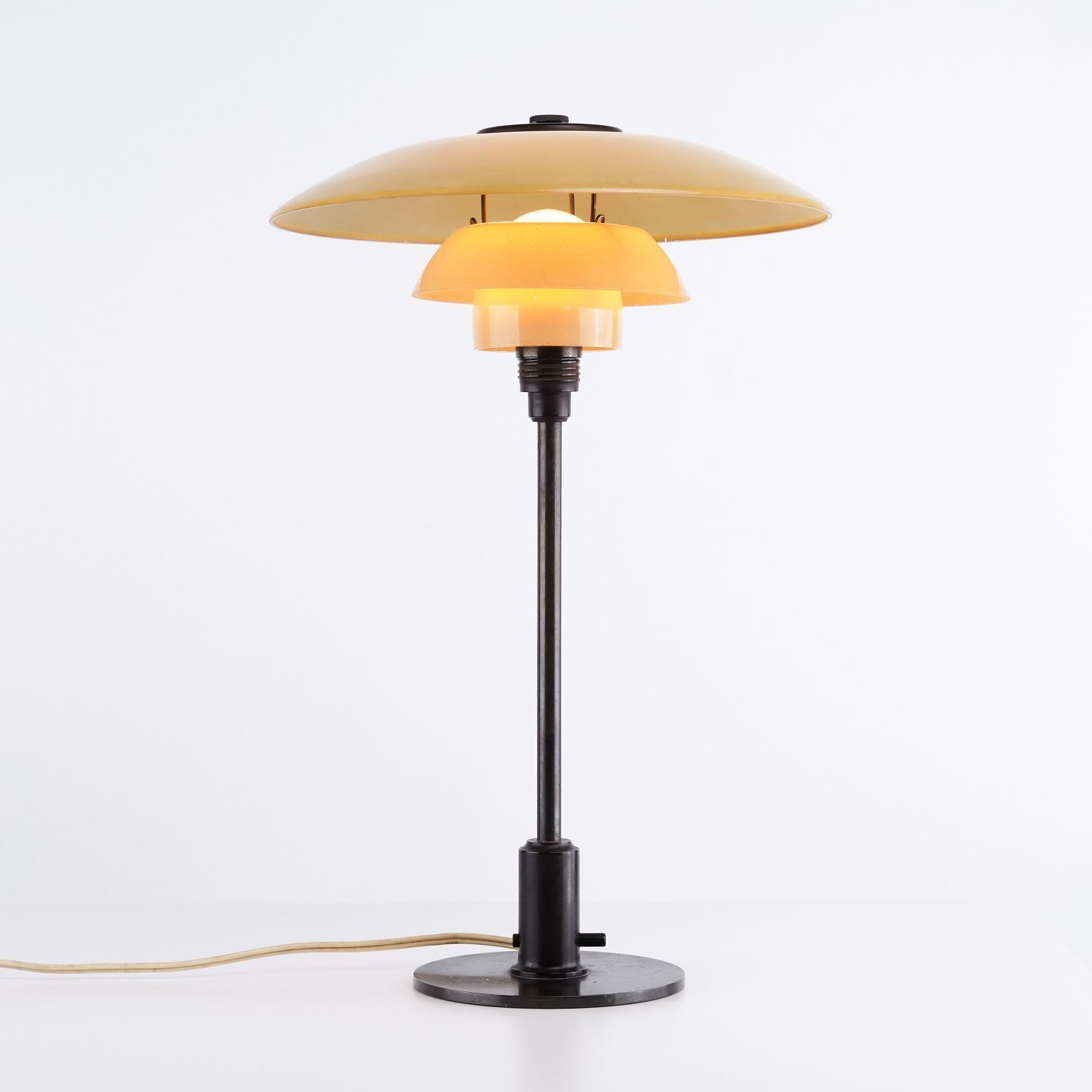 Ph 3/2 With Yellow Painted Shades By Poul Henningsen For Louis Poulsen, 1930s