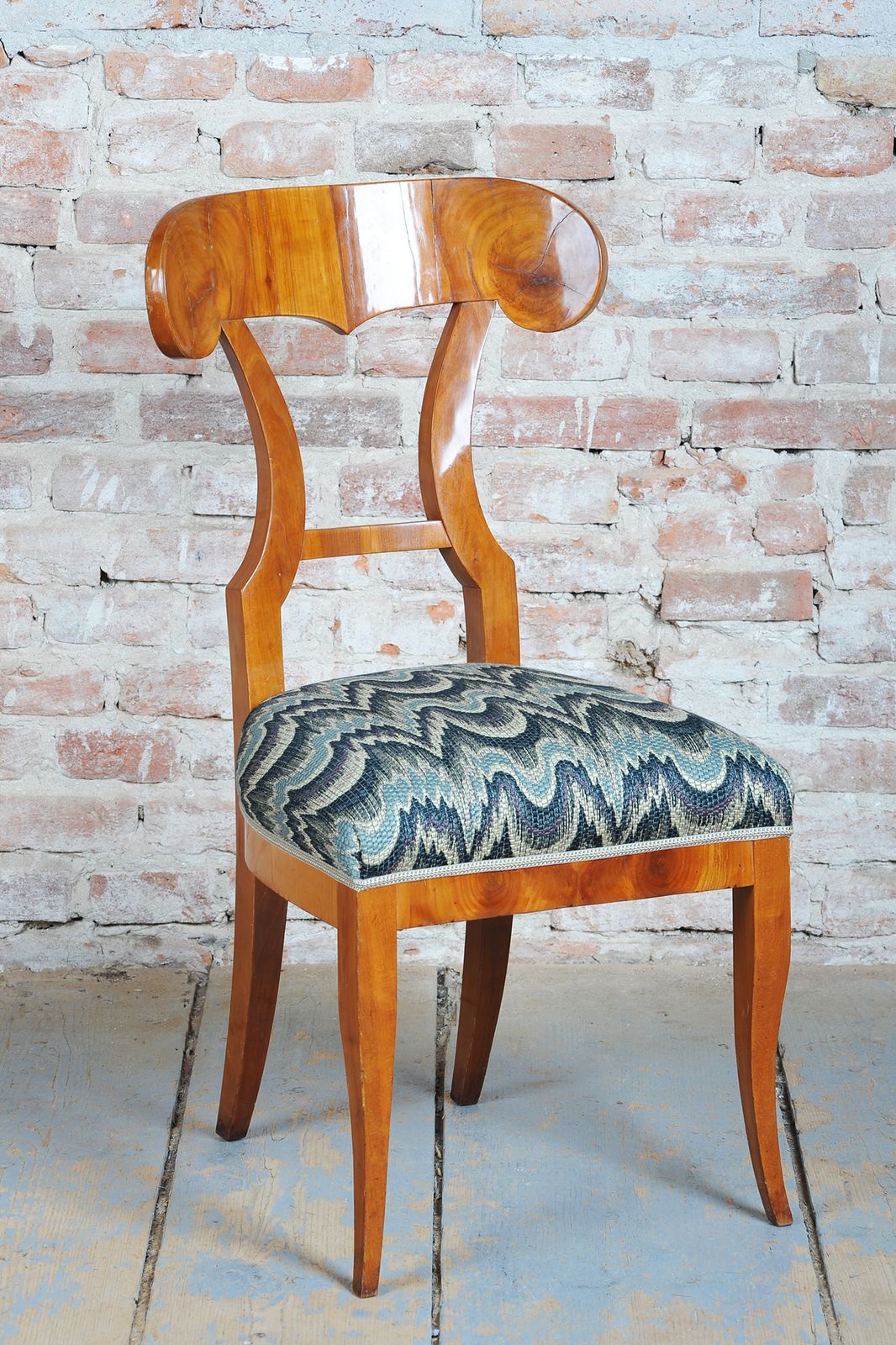 Set Of Four Restored Biedermeier Cherry Wood, Revived Polish, Austria, 1820s photo vinterior