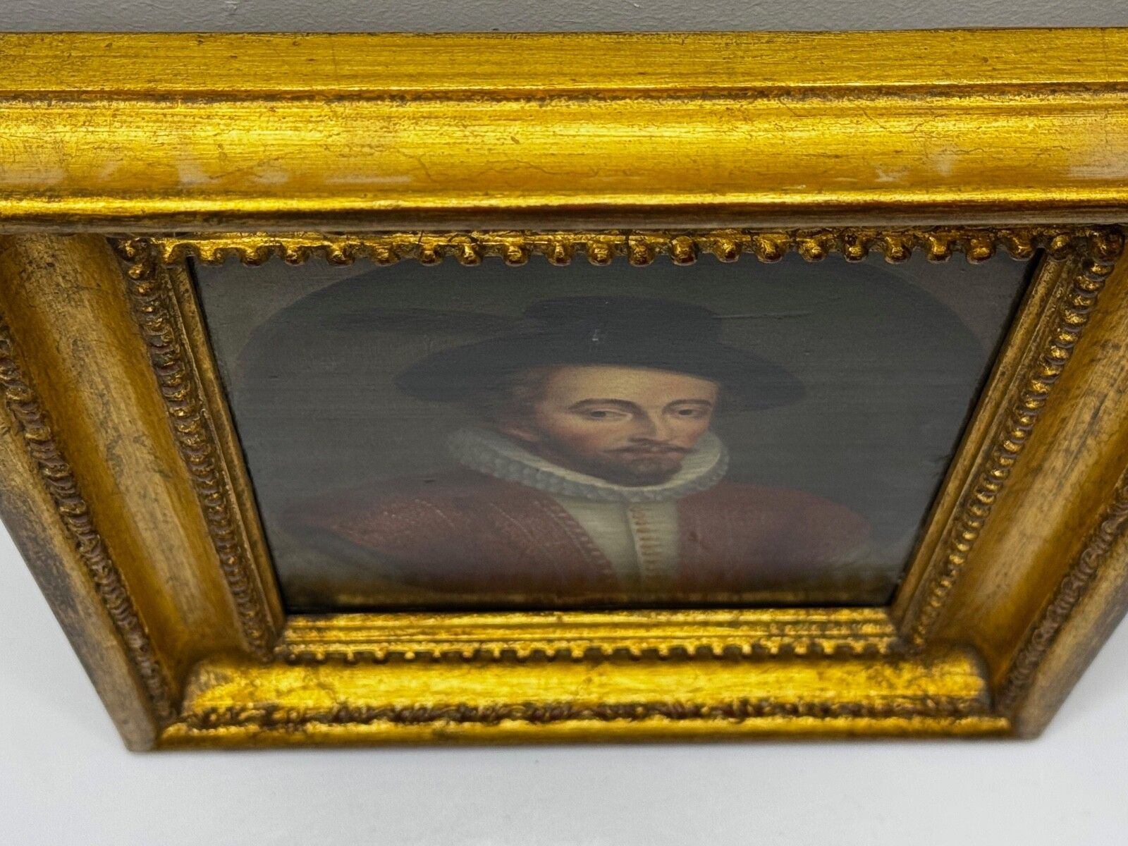 photo for sale Oil Portrait Of Sir Walter Raleigh In The Manner Of Hans Holbein The Younger