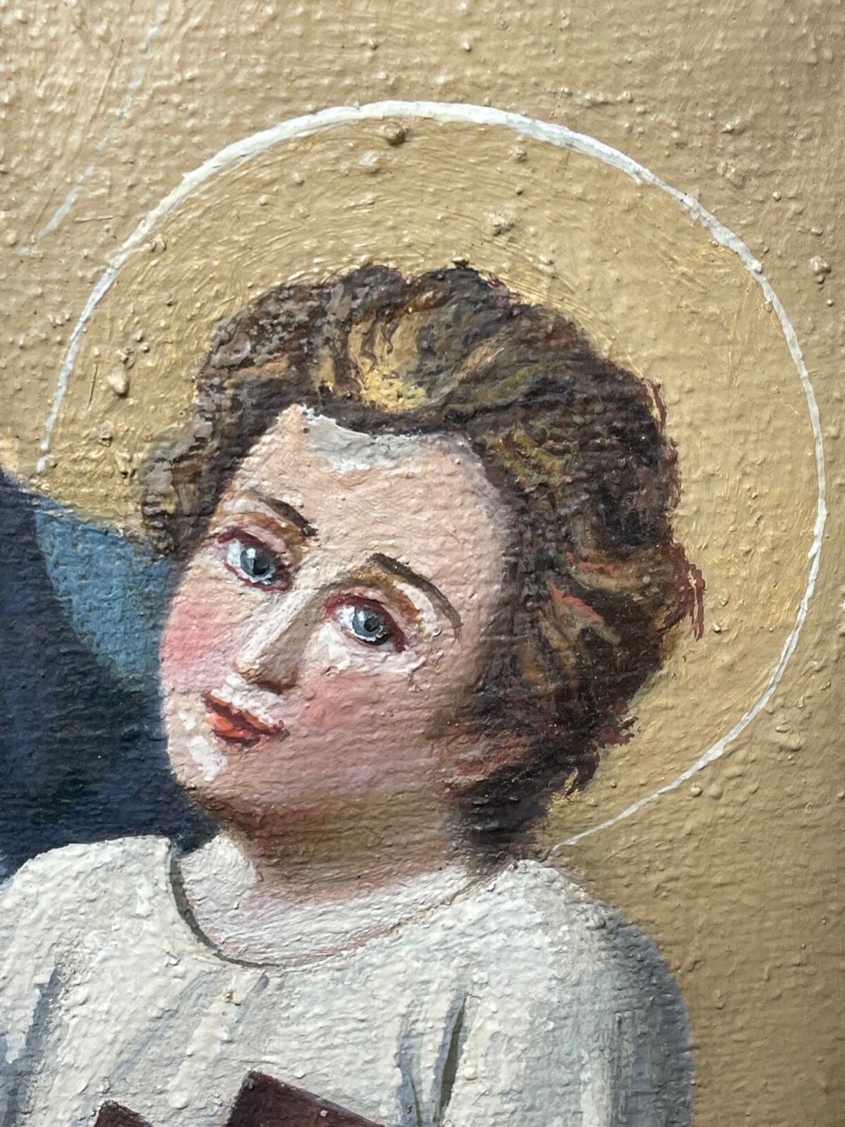 After Rome’s Madonna Del Popolo Large Madonna & Child Icon Oil Portrait photo buy