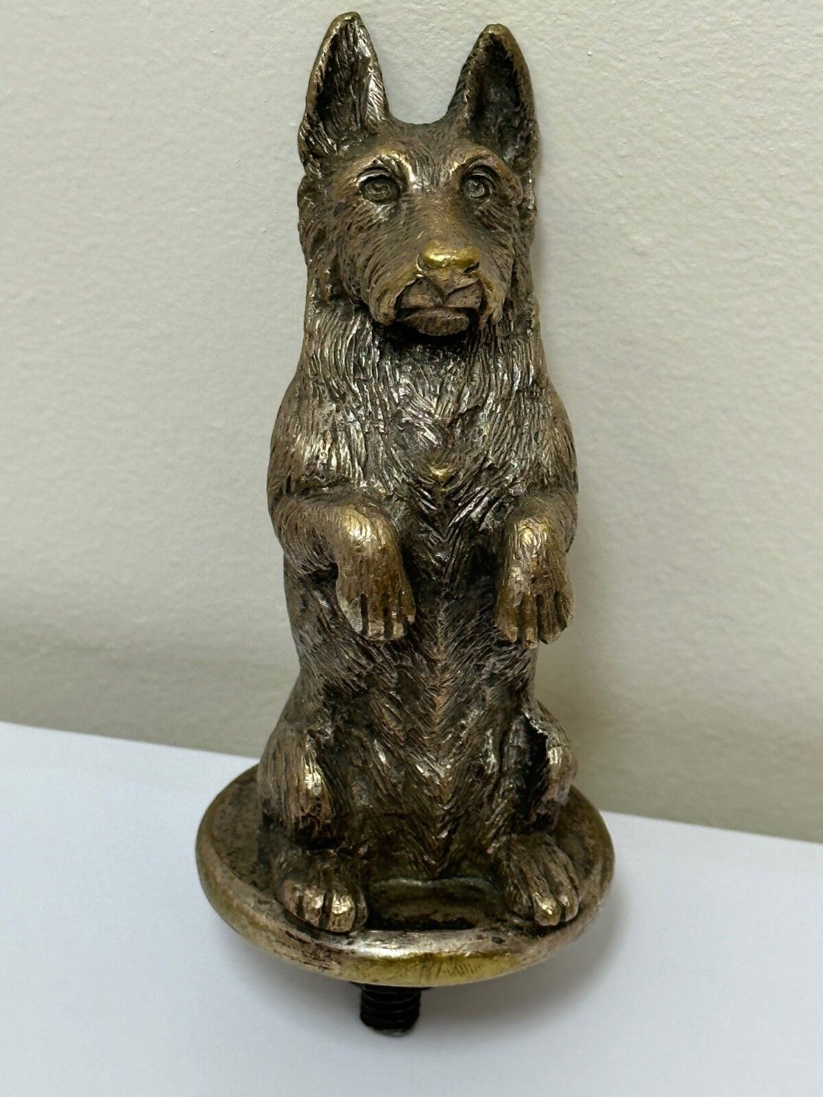 Small Antique Asprey Bronze Begging Scottie Dog Caesar Classic Car Mascot photo 2000.0