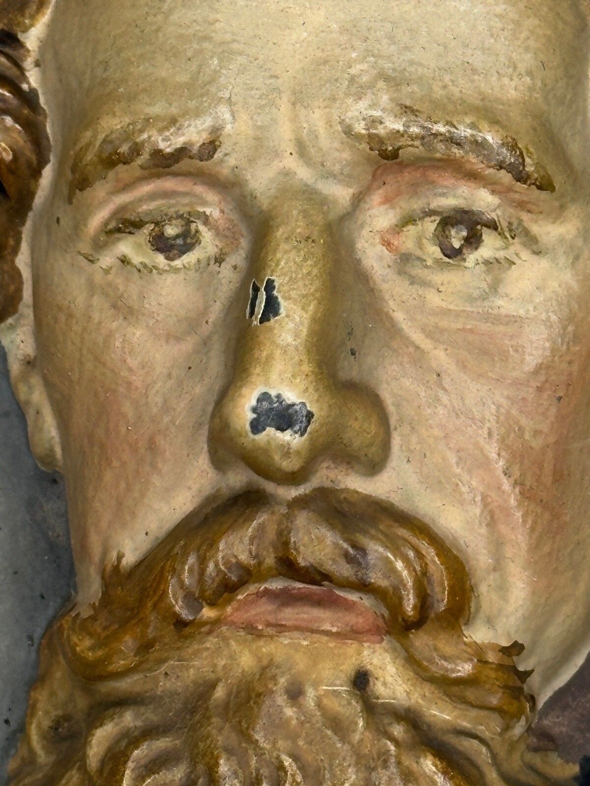 Victorian Gilt Bronze In Low Relief Charles Dickens Portrait Wall Sculpture photo vinterior