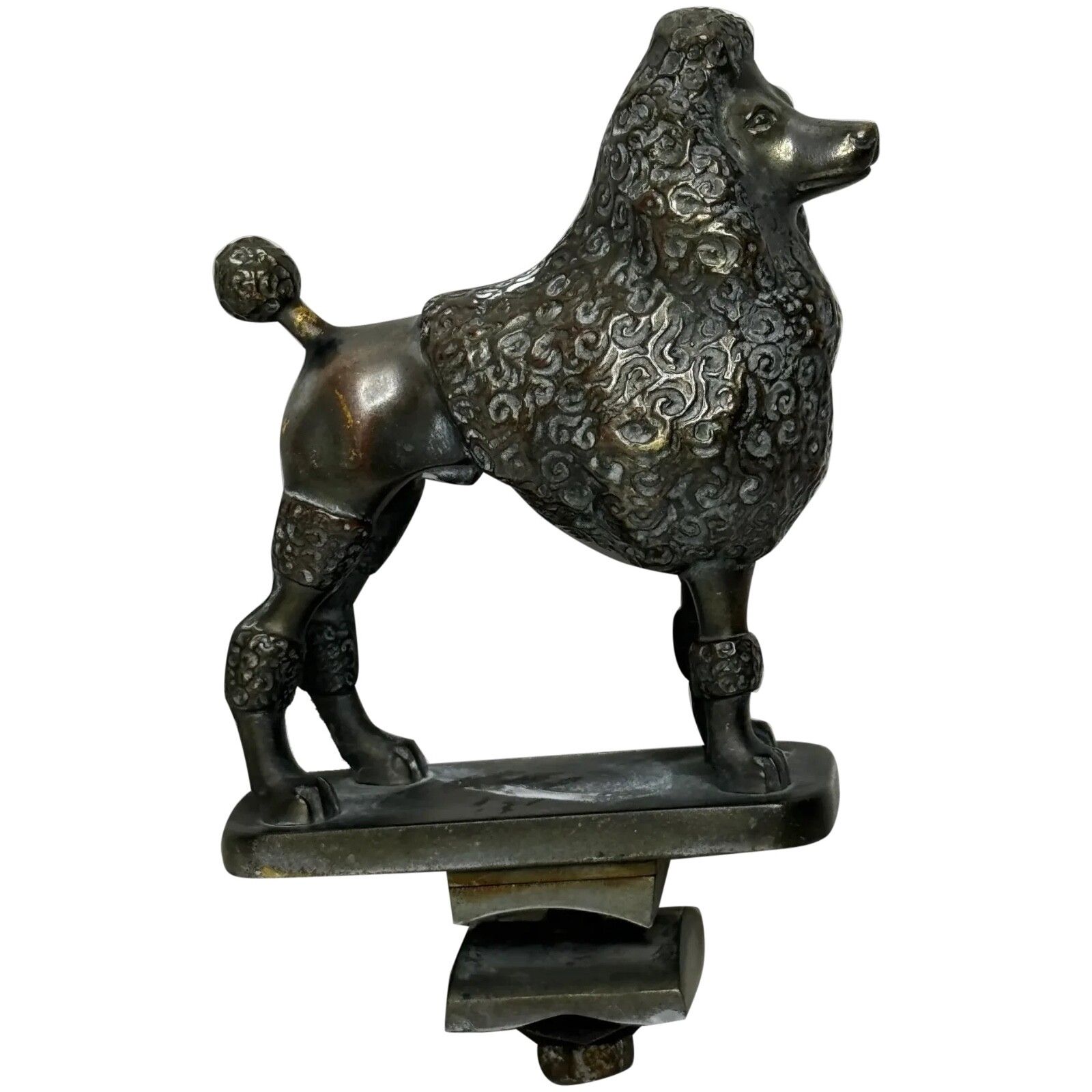 Beautiful Cute Mid Century Bronze Poodle Dog Animal Classic Mascot Sculpture