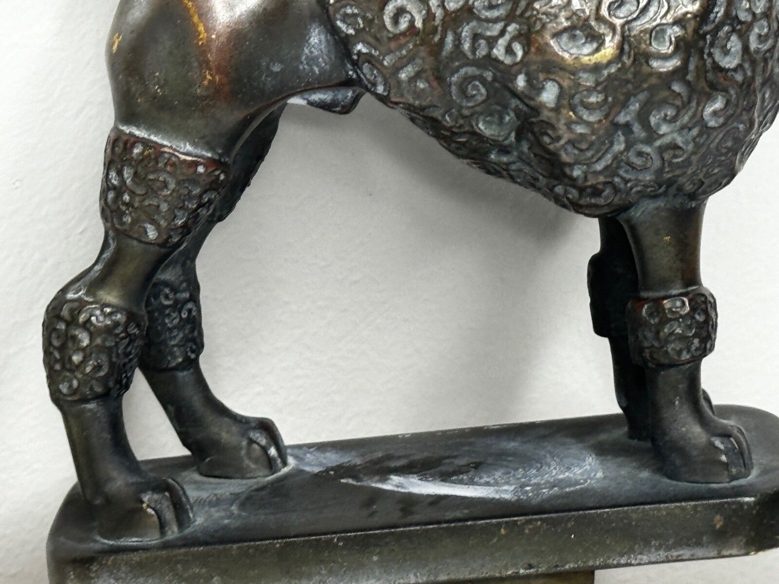 Beautiful Cute Mid Century Bronze Poodle Dog Animal Classic Mascot Sculpture photo Art