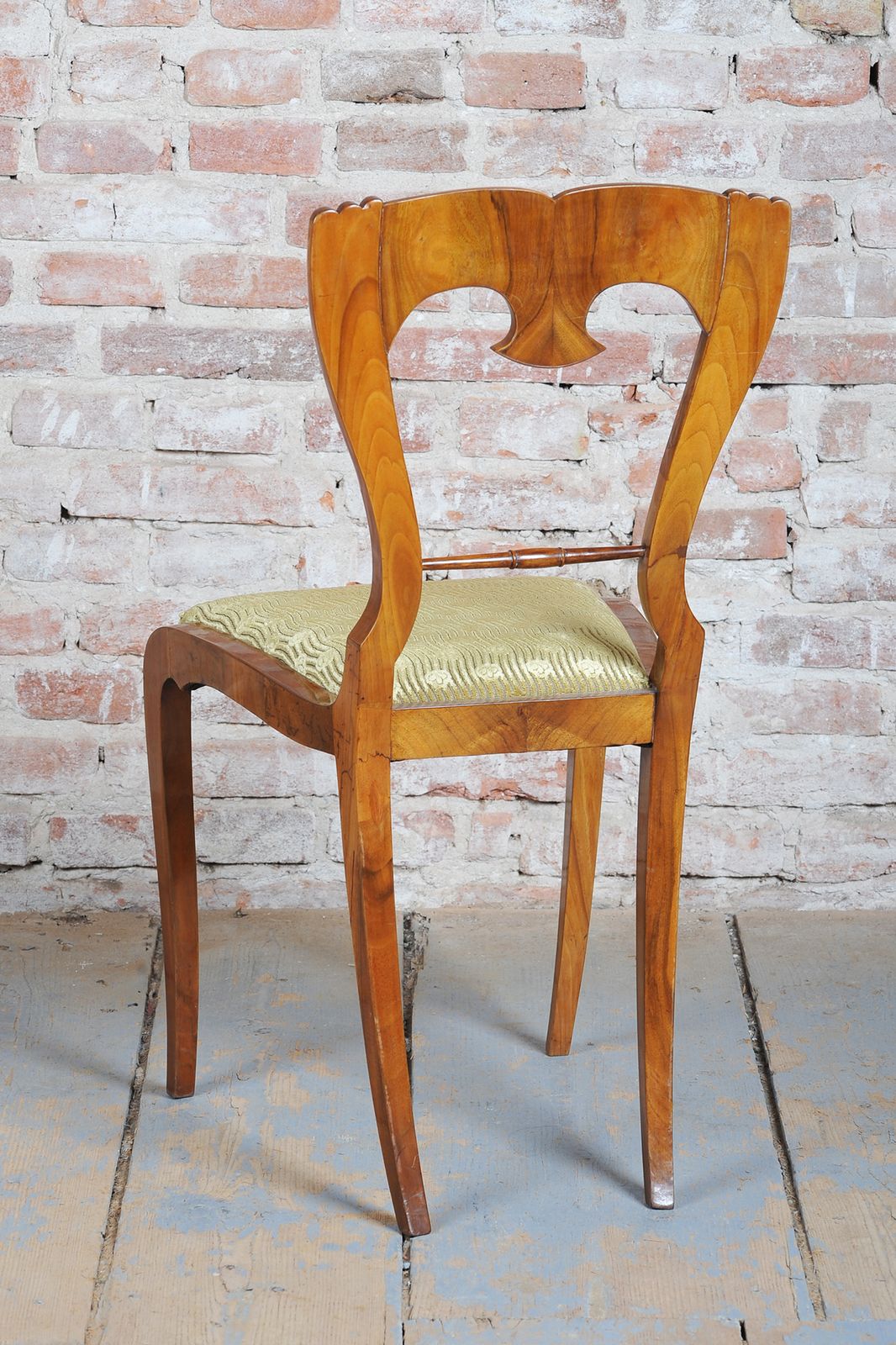 Set Of Four Restored Biedermeier Chairs, Walnut, Revived Polish, Czech, 1840s photo buy