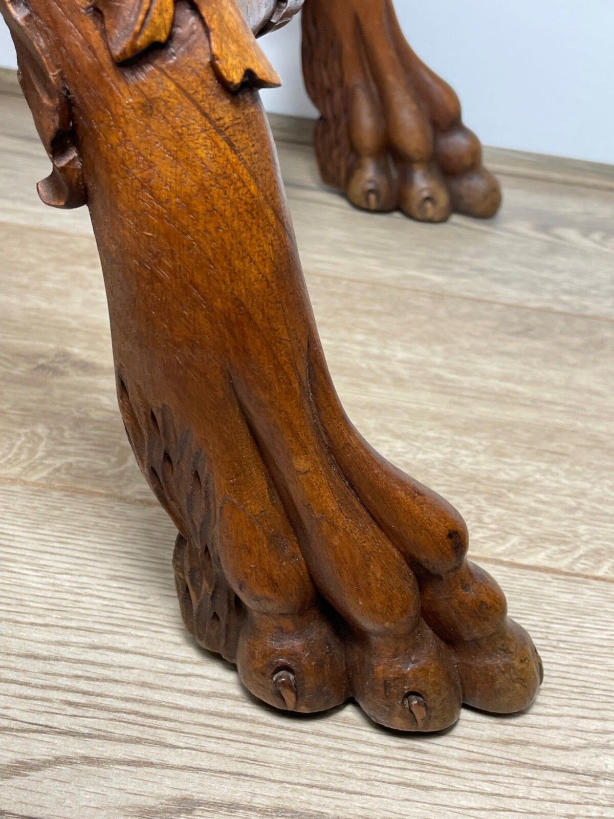 Victorian Curved X Frame Carved Walnut Window Seat Stool Hunting Dog Heads photo Furniture