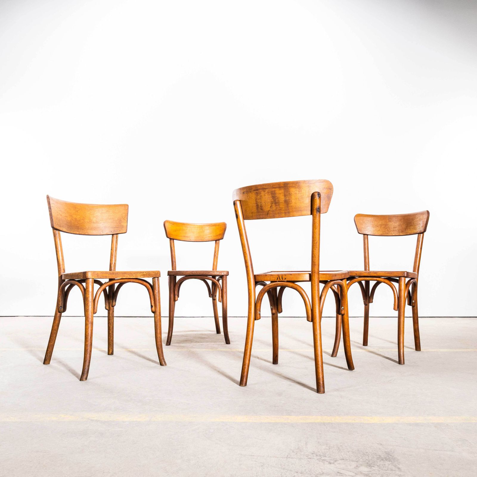 1950’s Honey Thin Slim Back Baumann Dining Chairs   Set Of Six photo 870.0