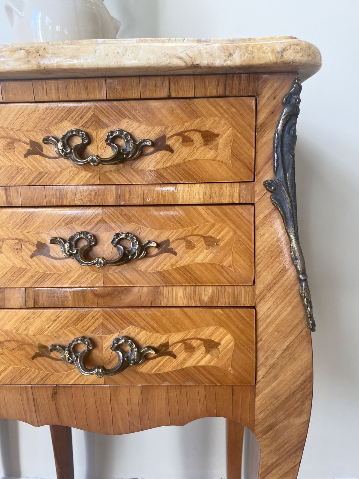 Pair Of French Louis XVI Bedside Tables With Marble Tops photo 850.0