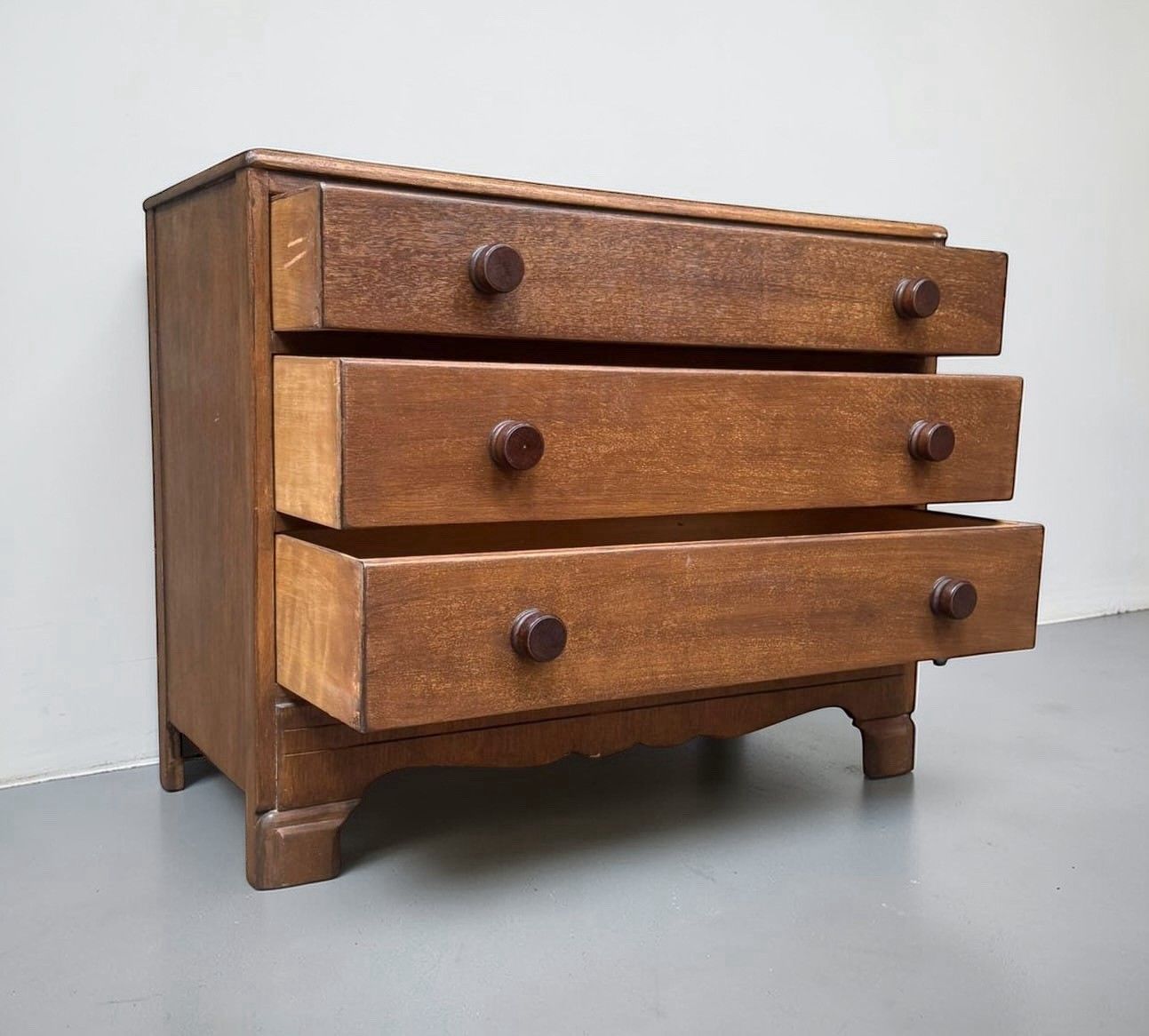 Antique Blonde Oak Chest Of Drawers C1920s Victorian Style photo furniture