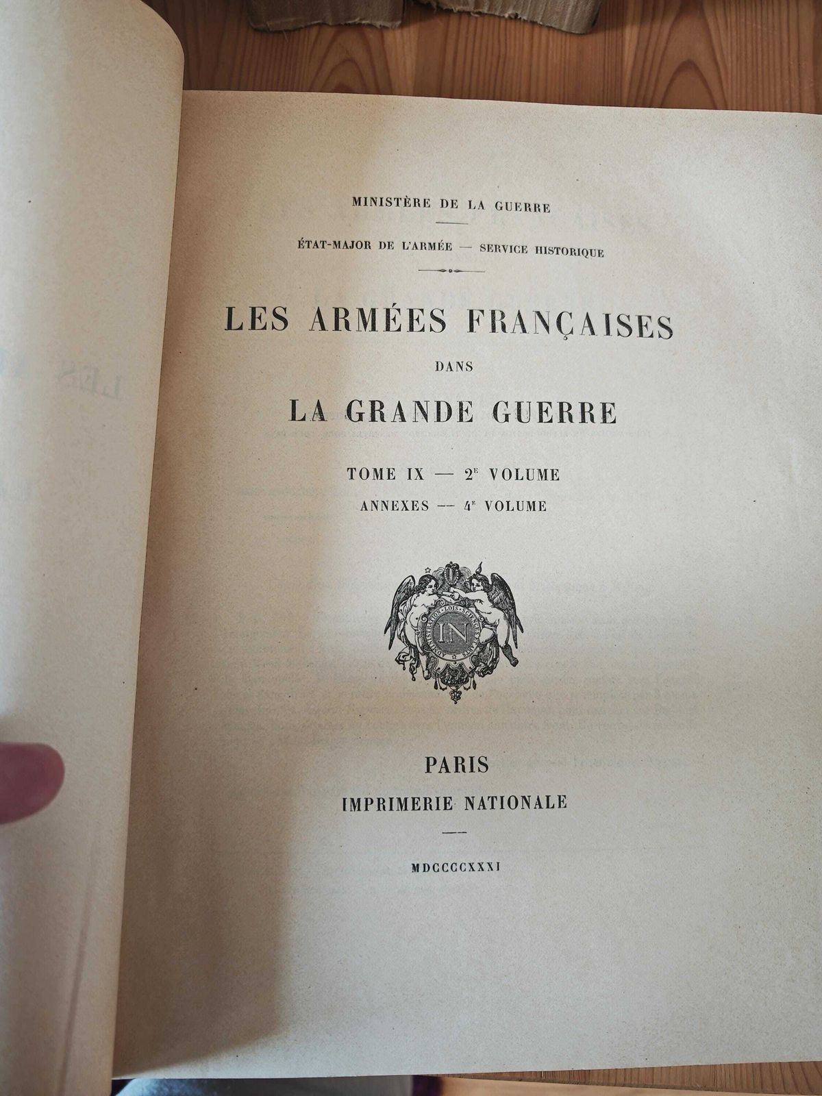Antique "Les Armees Francaises Dans La Grande Guerre"   Tome Ix, All Volumes, Entire Set   Gd Con   1920s 30s   "Les Campagnes Coloniales" photo vinterior