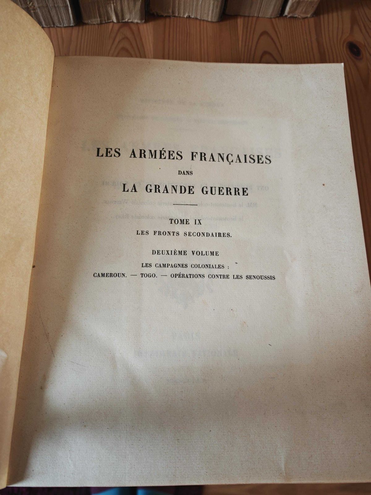 photo vintage Antique "Les Armees Francaises Dans La Grande Guerre"   Tome Ix, All Volumes, Entire Set   Gd Con   1920s 30s   "Les Campagnes Coloniales"