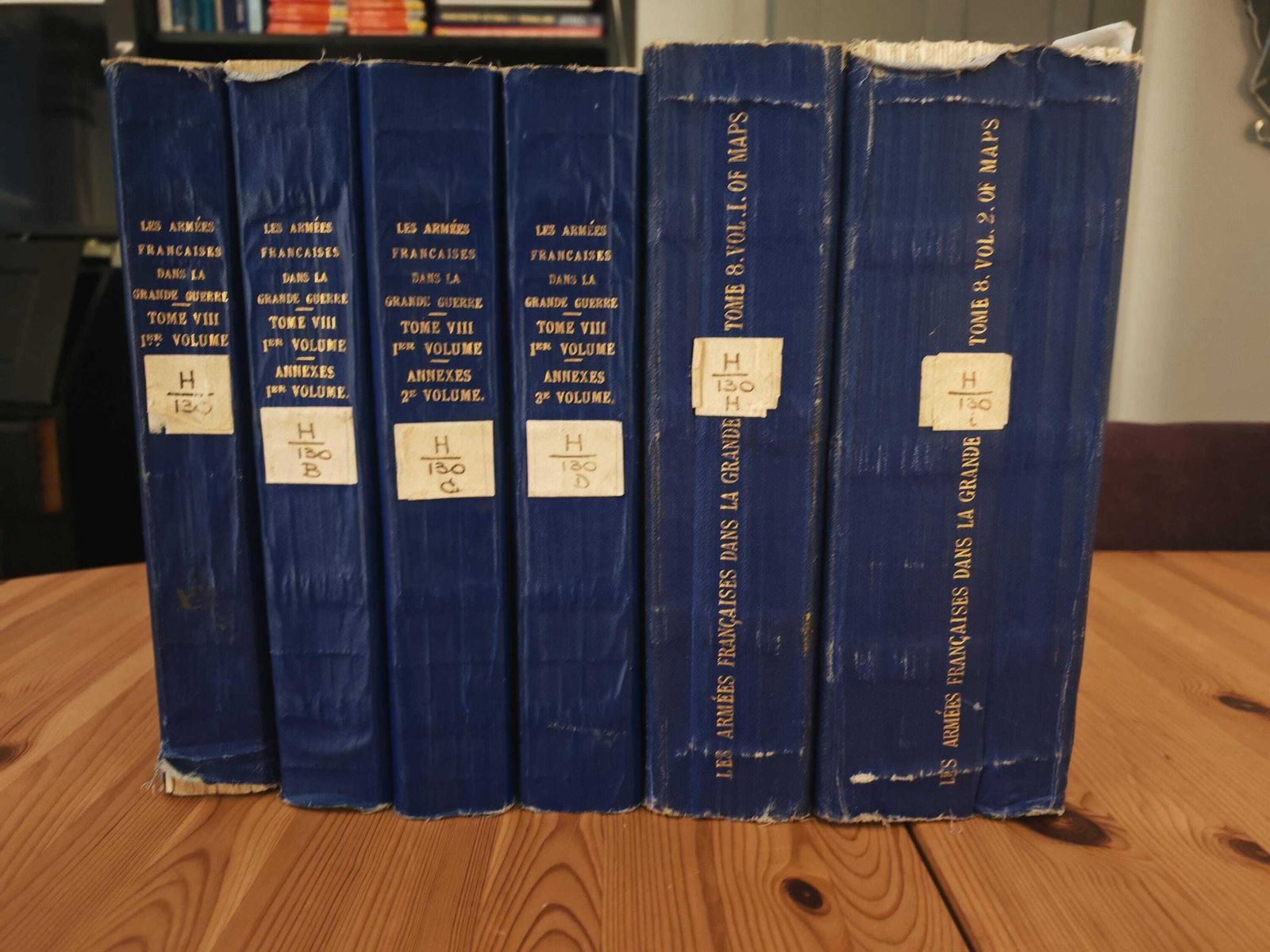 Antique "Les Armees Francaises Dans La Grande Guerre"   Tome VIII, All Volumes, Entire Set   Gd Con   1920s 30s   "La Campagne D'orient" photo furniture