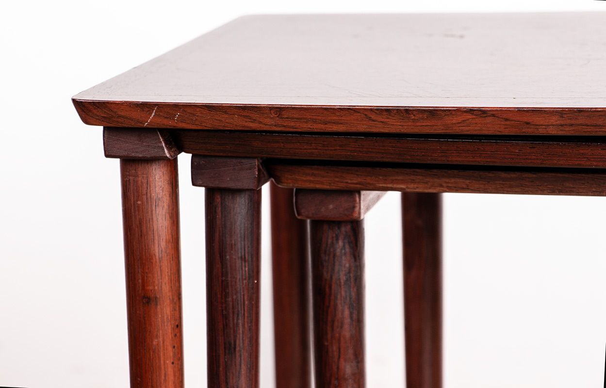 Three Danish Nesting Tables In Rosewood By Mobelintersia 1960. photo 1800.0