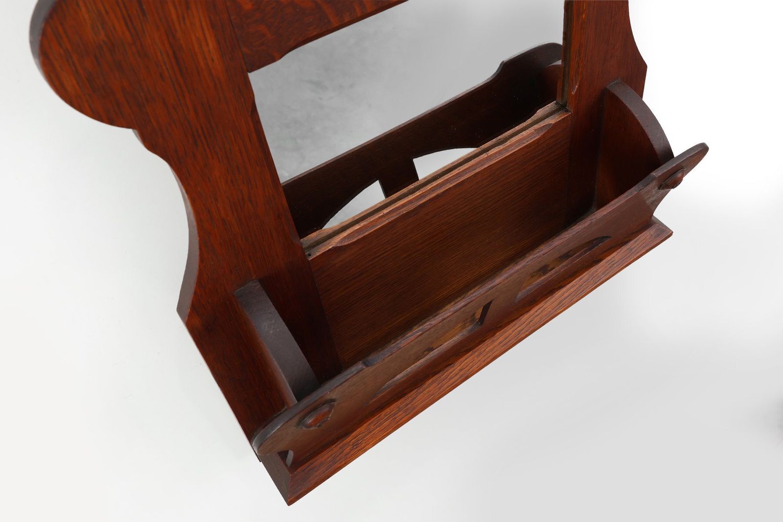 photo furniture Art Nouveau Letter Holder In Oak, France, 1910s