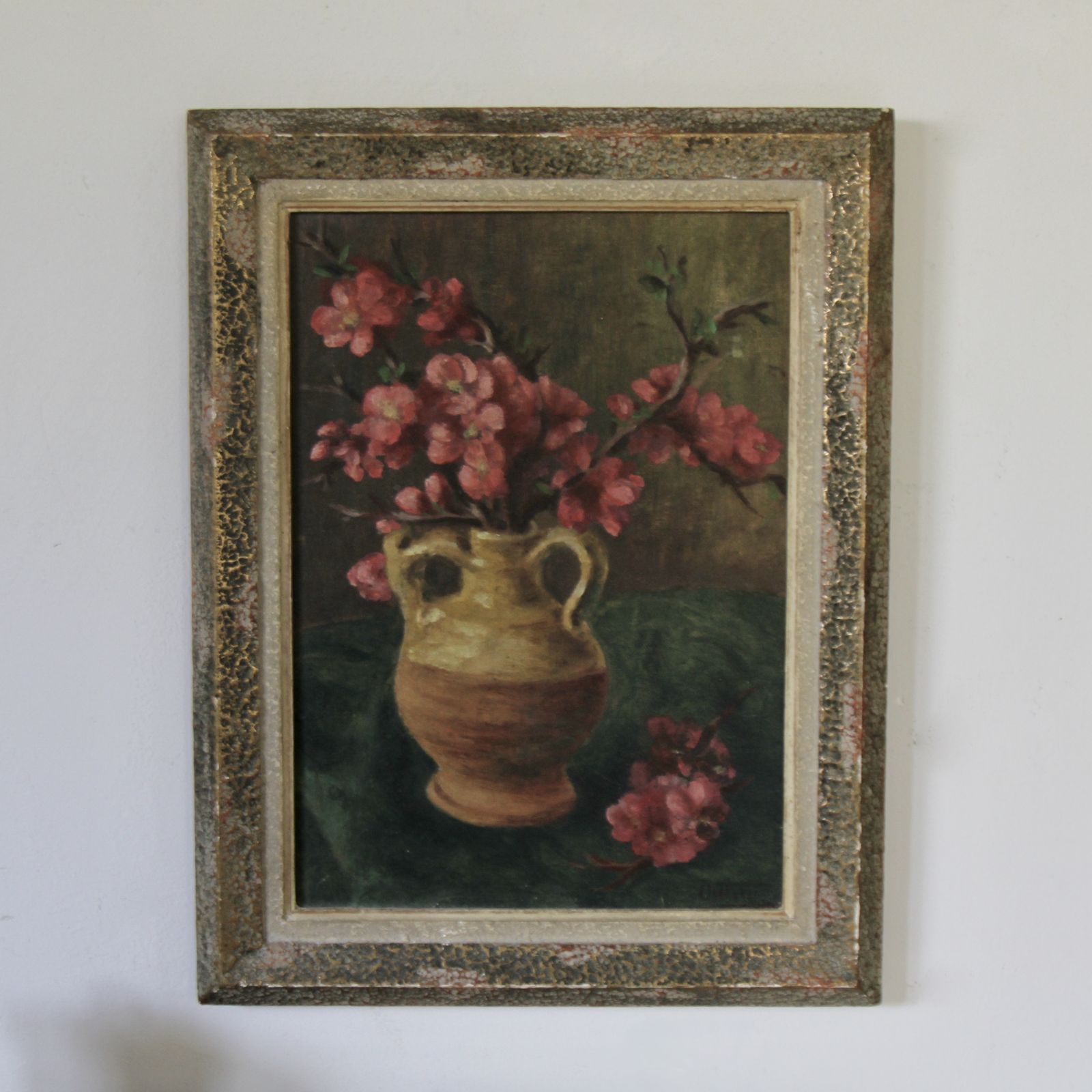 Antique French Floral Still Life Painting