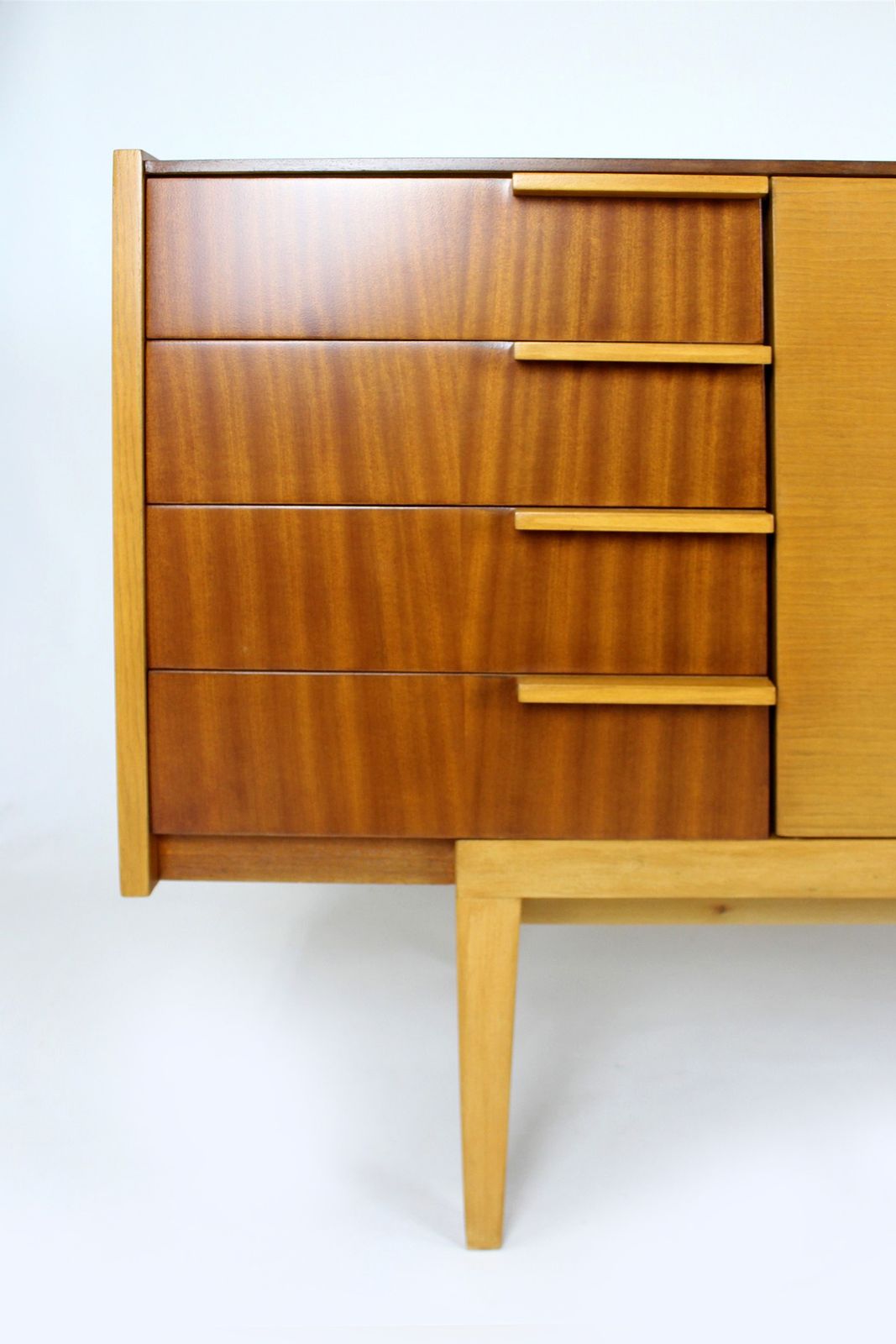 Furniture Restored Mid Century Sideboard, Mahogany & Ash, Up Zavody, 1960s photo