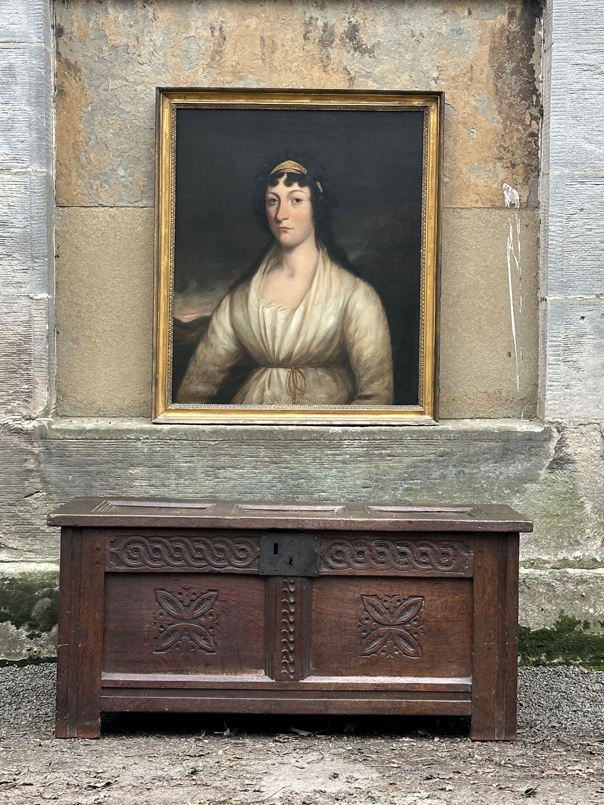 A 17th Century Charles I/ Cromwellian Joined Chest, West Country C.1650