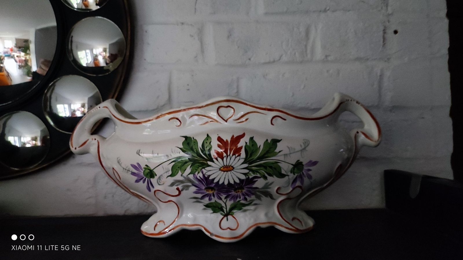 Large Art Nouveau Planter, Floral Earthenware Planter St Amand photo buy