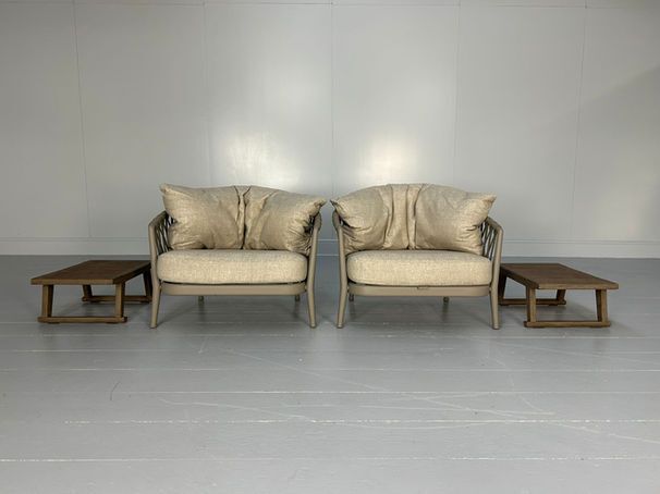 B&B Italia "Erica" Outdoor Armchairs & "Gio" Tables