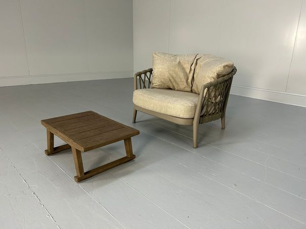 B&B Italia "Erica" Outdoor Armchairs & "Gio" Tables photo for sale