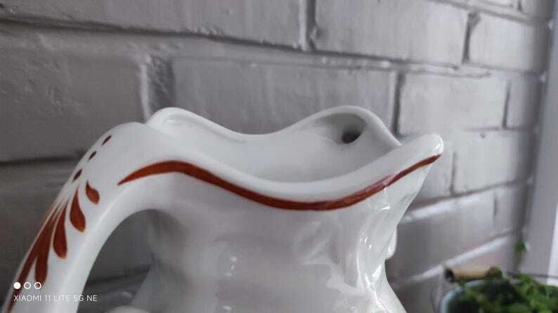 180.0 French Art Nouveau Floral Vase In White Earthenware, Saint Amand photo