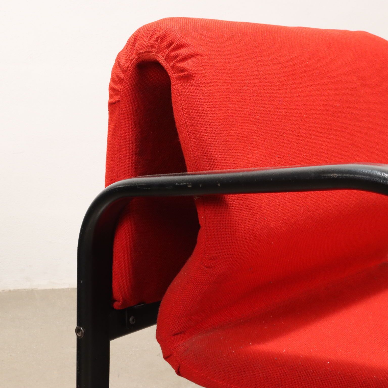 Vintage 1980s Armchair Fabric Foam Italy photo Furniture