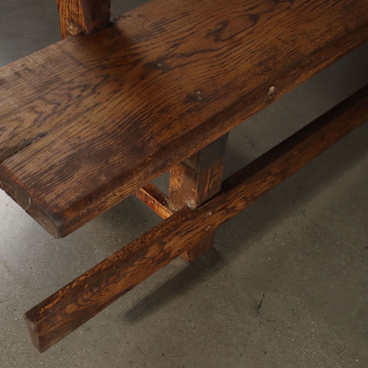 Antique Benches Chestnut Conservative Restoration Italy XX Century photo Furniture