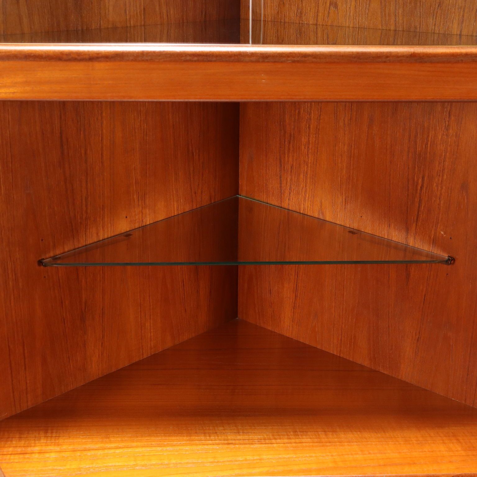 Vintage Corner Cabinet Design Teak Veneer Italy 1960s photo vinterior
