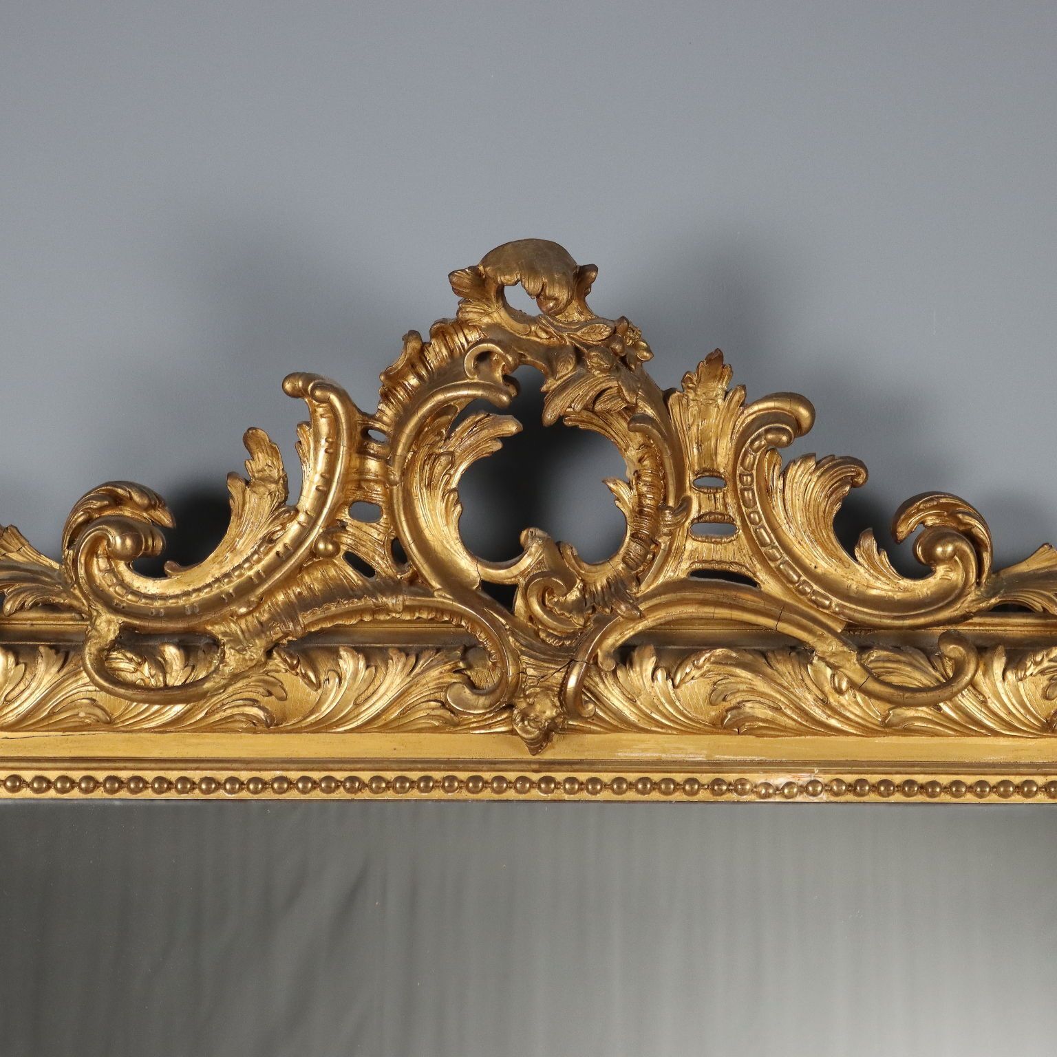 Antique Eclectic Style Mirror Gilded Fir Carved Italy XIX Century photo Home Decor