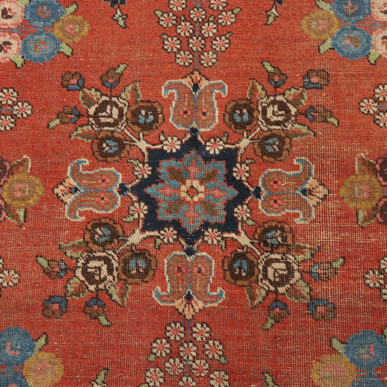 Antique Asian Carpet Cotton Wool Heavy Knot 72 X 53 In photo Textiles