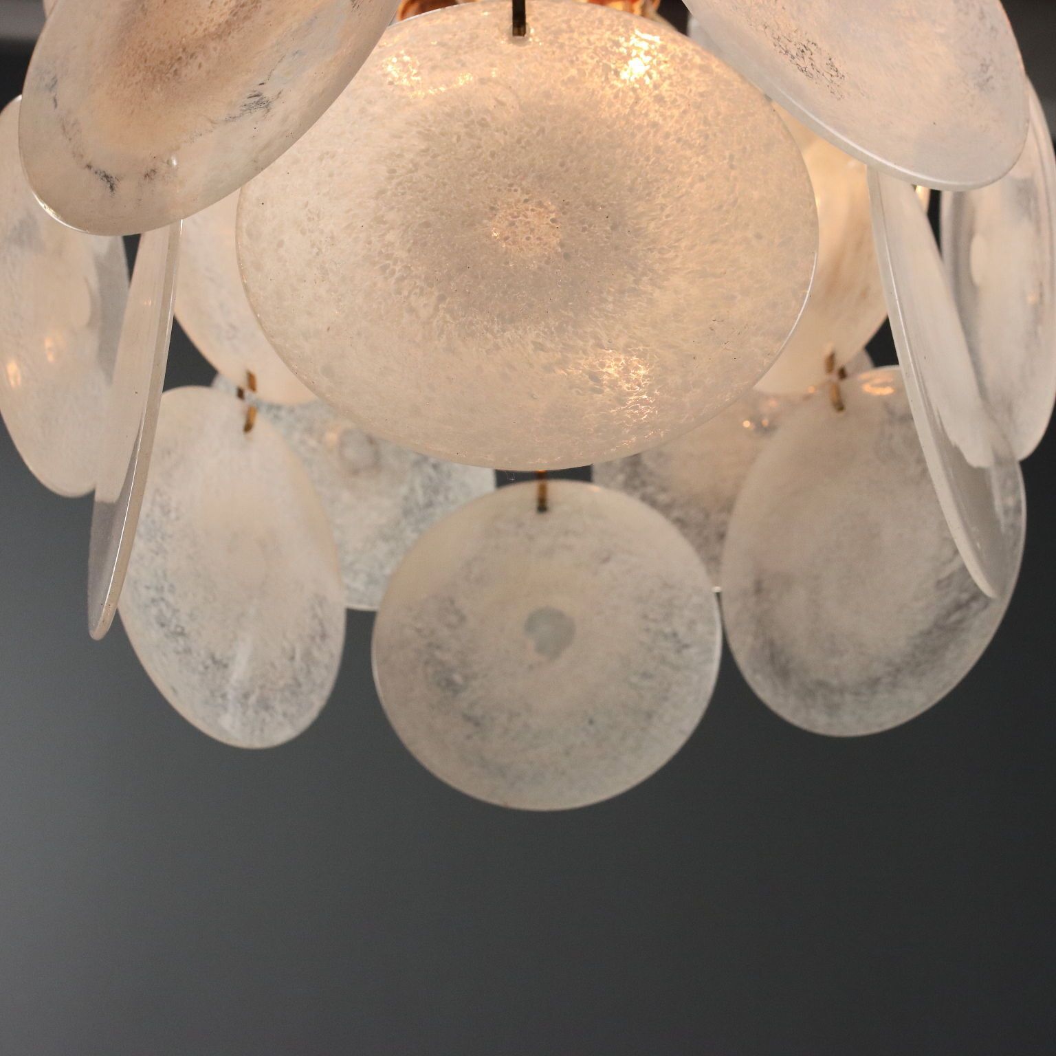 photo furniture Vintage Chandelier Metal Murano Glass Design Italy 1960s