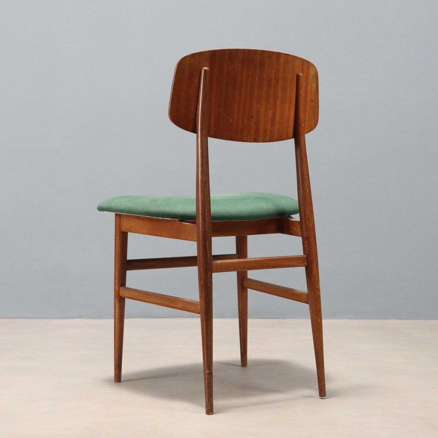 Vintage Chair Wood Orginal Fabric Design Italy 1960s photo buy