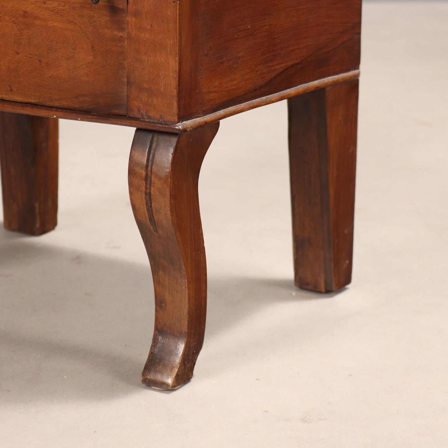 photo furniture Antique Bedside Tables Walnut With Drawer Italy XIX Century