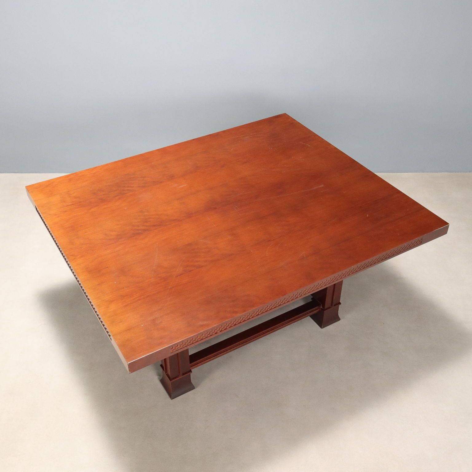 Cassina Husser Table Design Frank Lloyd Wright Italy 1980s photo vintage