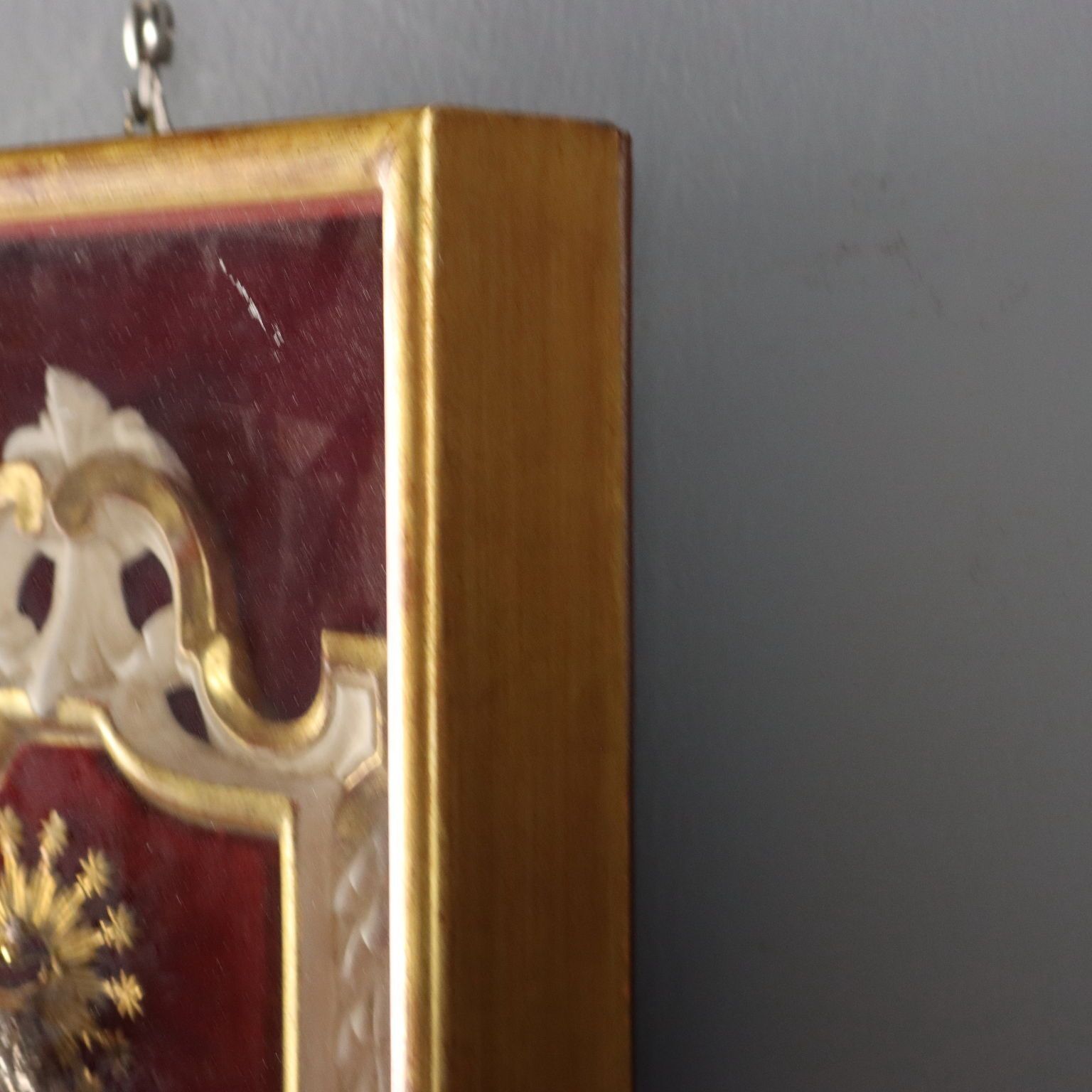 Antique Figurine Virgin Mary With Child Wood XX Century photo 300.0