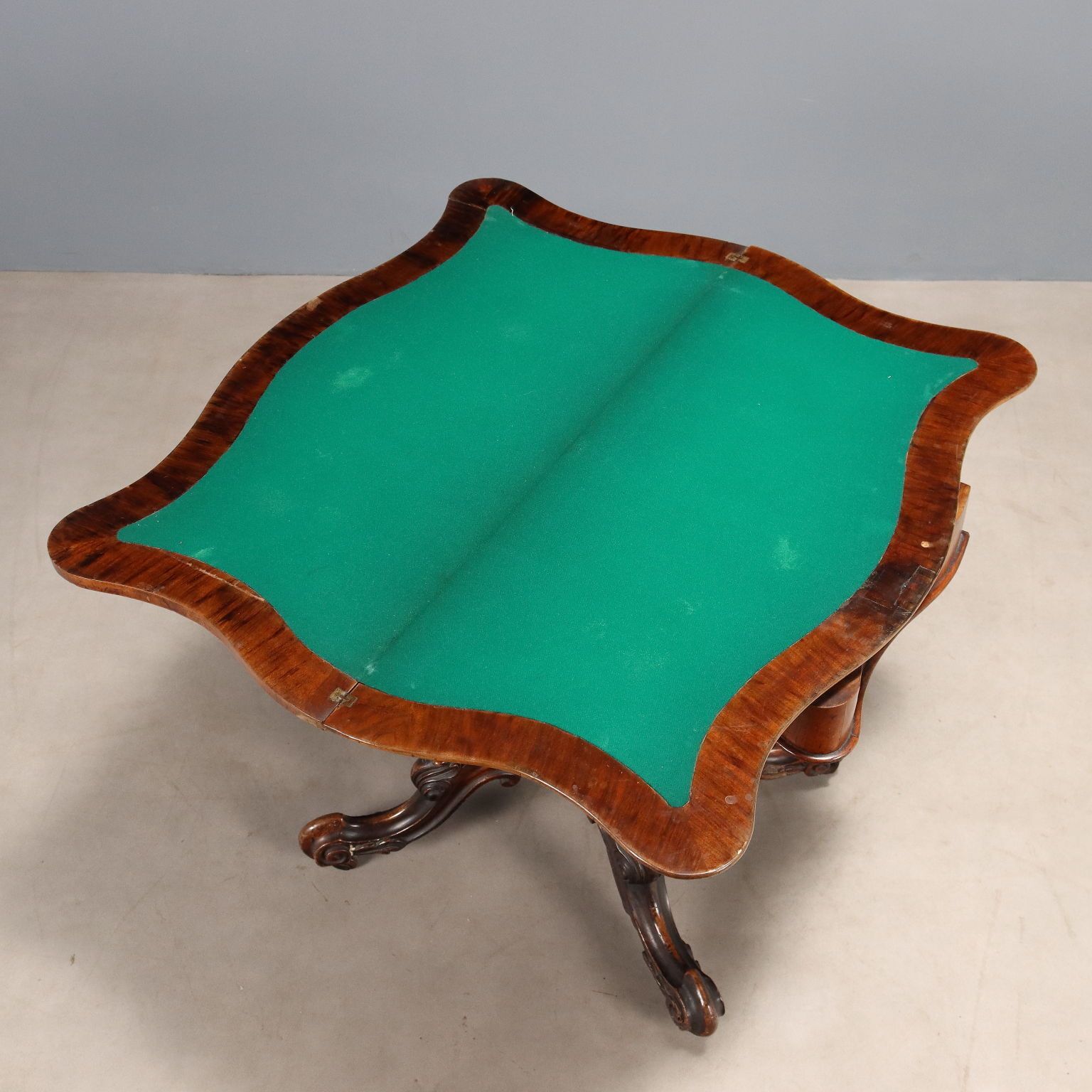 Antique Game Table Walnut Maple Burl Italy XIX Century photo for sale