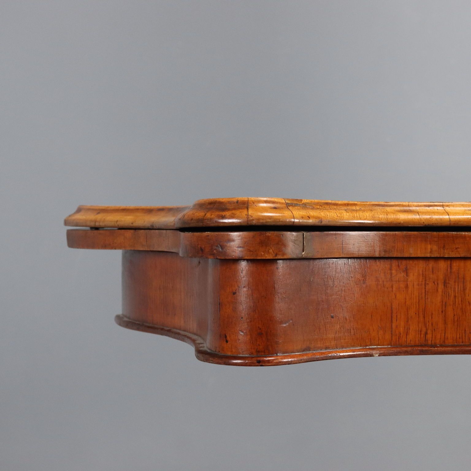Antique Game Table Walnut Maple Burl Italy XIX Century photo vinterior