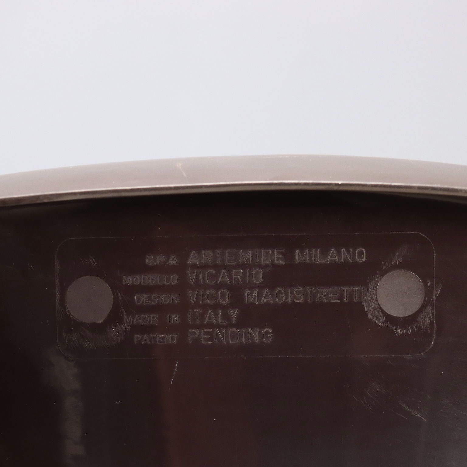 570.0 Artemide Vicario Armchair Abs Design V. Magistretti 1960s 1970s photo