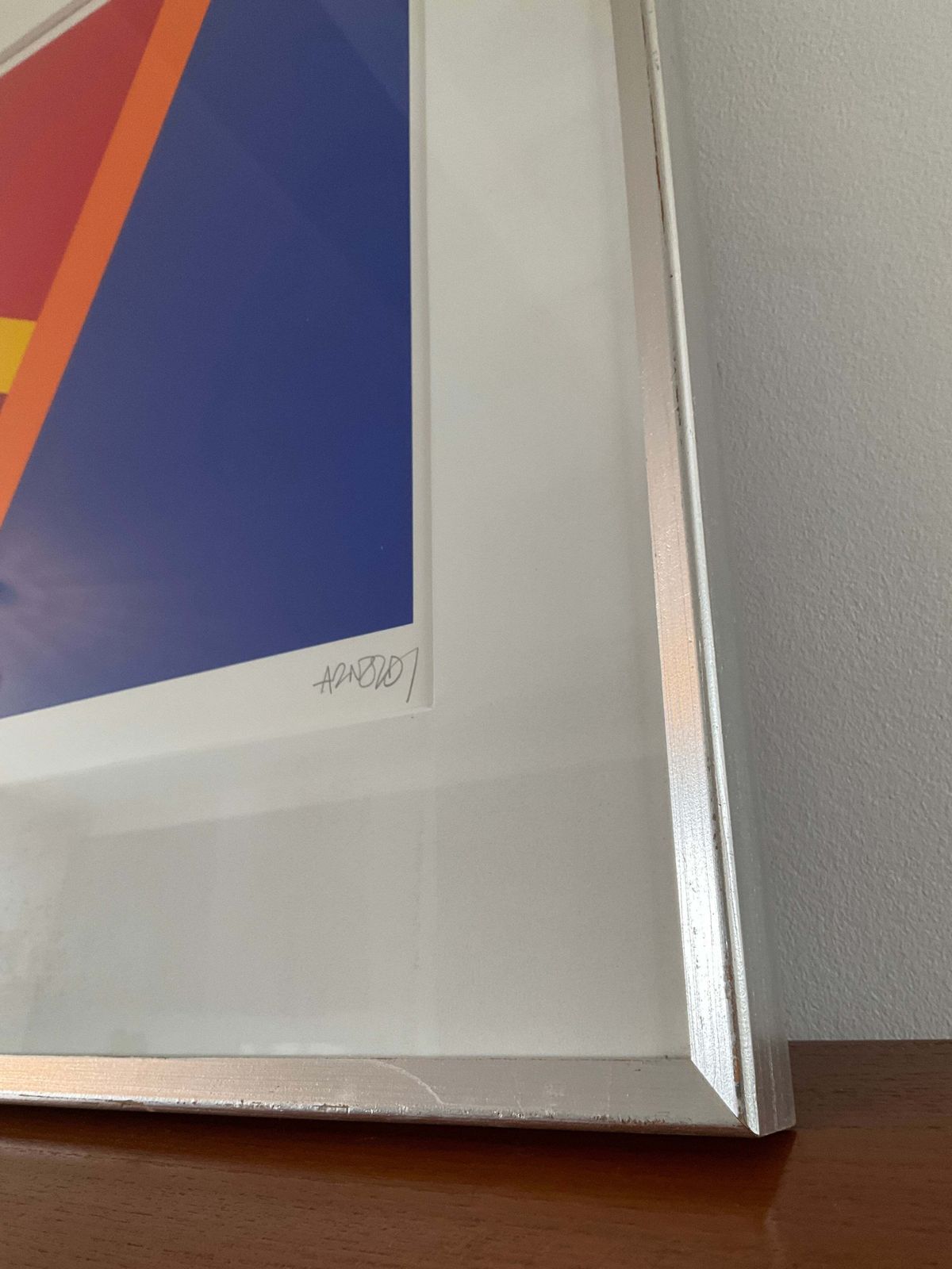 Per Arnoldi Print Limited Edition Signed No. 1172/1200 – Danish Modern Abstract Geometric Art – Framed 69cm X 58cm photo Art