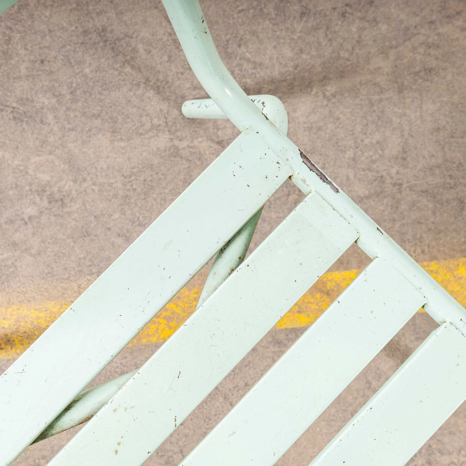 1950’s French Artprog Light Green Metal Stacking Outdoor Chairs photo furniture