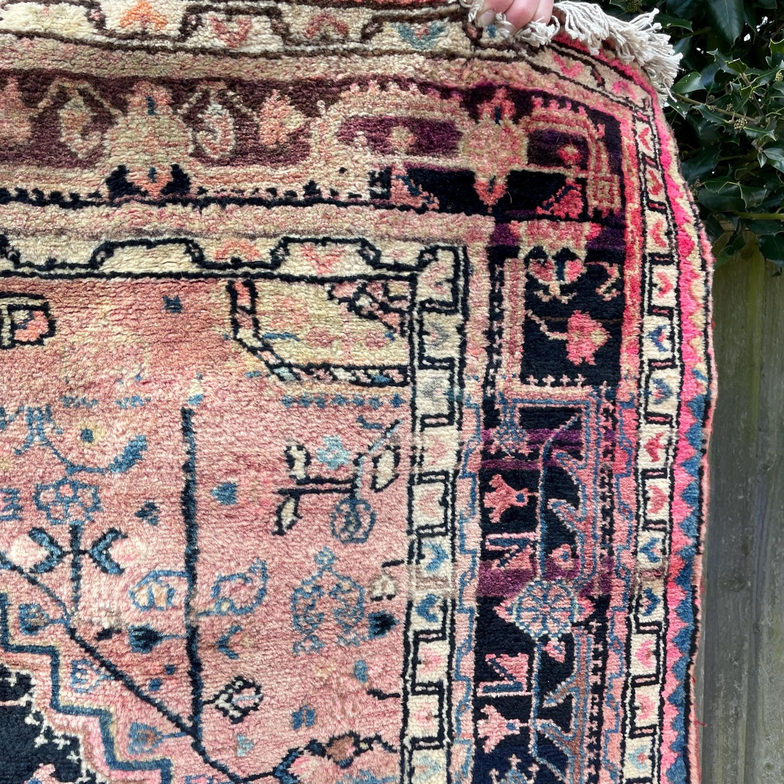 photo for sale Large Red Tribal Rug Hand Knotted Hallway Area Carpet Middle Eastern Tribal Handwoven Geometric Tassels Living Room Hallway Boho